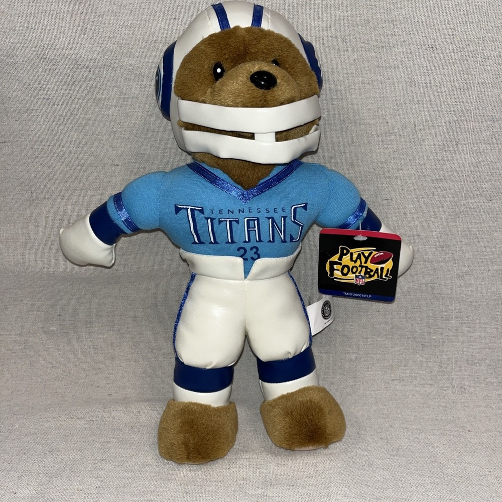 Vintage Nanco Stuffed Plush Teddy Bear Toy NFL Licensed 2000 Football TITANS
